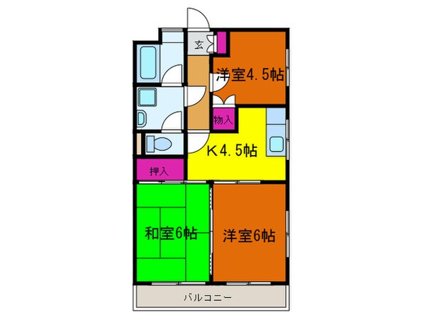 サンワハイツの物件間取画像